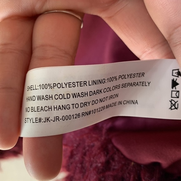 ASHLEY BY 26 INTERNATIONAL Faux Fur Maroon Cardigan Sweater - Picture 4 of 6